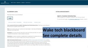 Wake tech blackboard